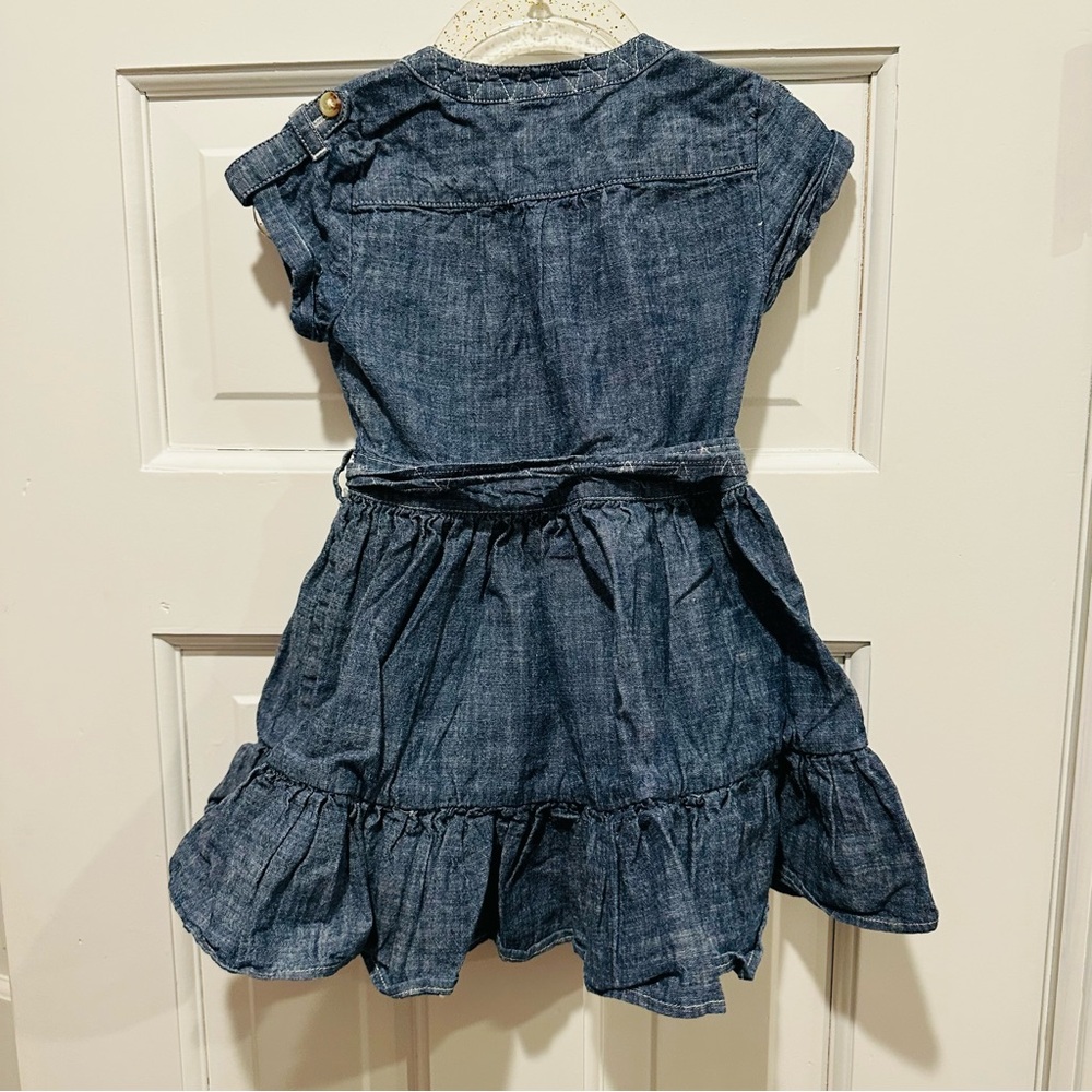 Ralph Lauren Denim Kids Chambray Dress with Button Closure - Picture 9 of 10